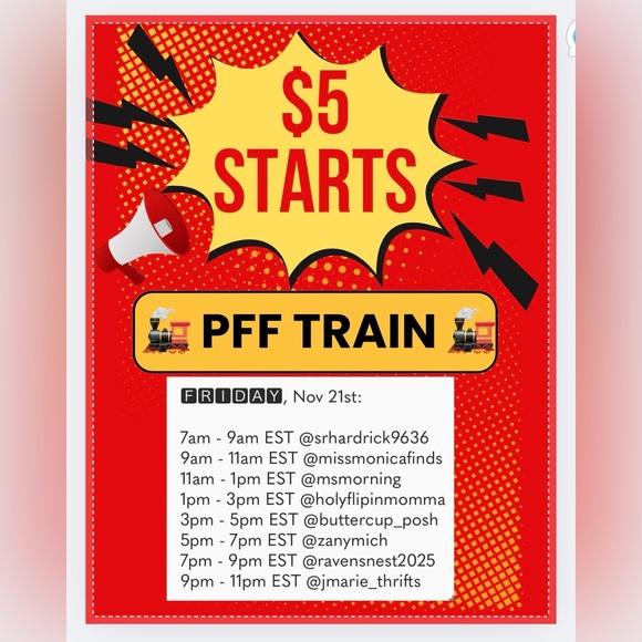 ๐ PFF $5 Train๐ Nov 21st๐ - Picture 1 of 3
